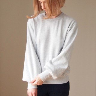 Bluza damska oversize z bufiastymi rękawami – szara