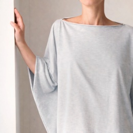 Bluzka narzutka szara szeroka