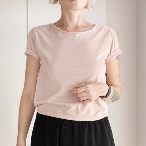 Ciepły róż Oversize Bez nadruku