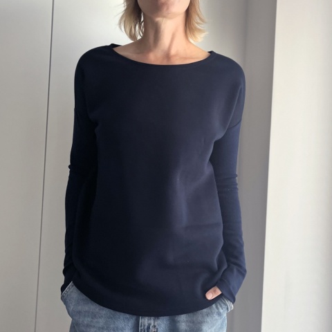 Gruby Wąski rękaw Granat