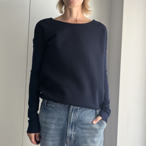 Gruby Wąski rękaw Granat