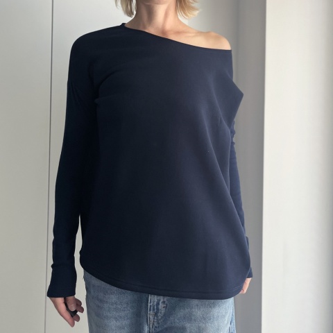 Gruby Wąski rękaw Granat