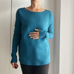 Wąski rękaw Morski z dzianiny pętelkowej