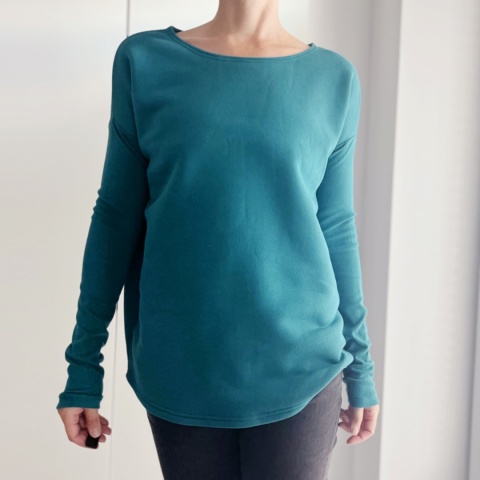 Wąski rękaw Morski z dzianiny pętelkowej