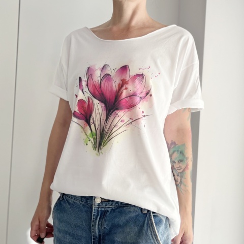 Krokusy Biały Oversize