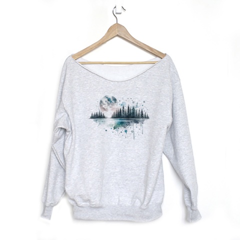 Księżyc las Szara bluza