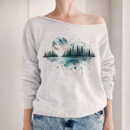 Księżyc las Szara bluza