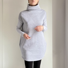 Sukienka Wąski rękaw szara Golf