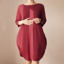 Sukienka beczka Bordowa