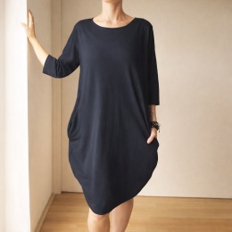 Sukienka beczka Granatowa