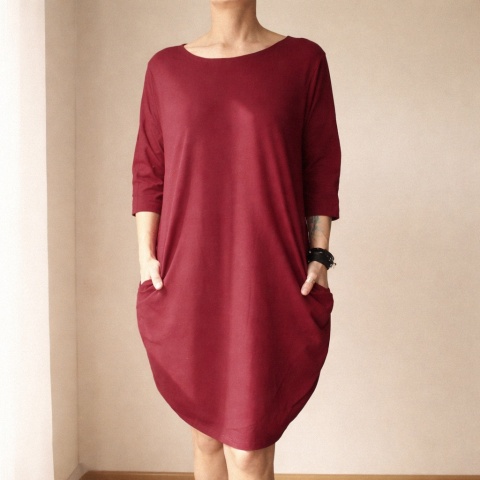 Sukienka beczka Granatowa