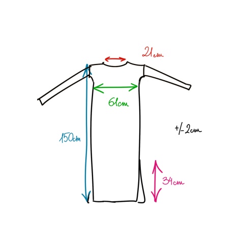 Sukienka dluga czarna z rozporkami