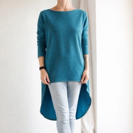 Sukienka tył przód Fioletowy melanż