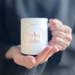 Kochaj siebie Rose gold kubek 330ml