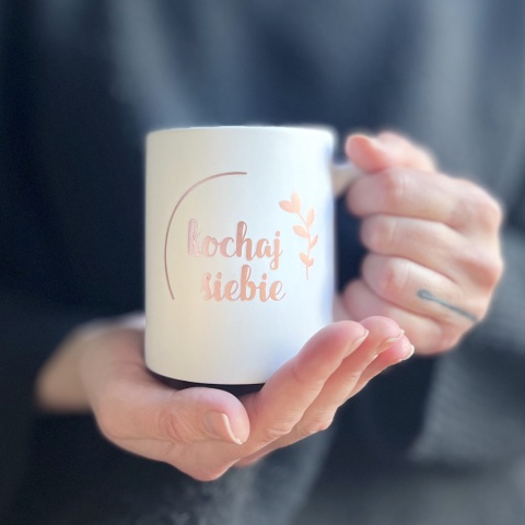 Kochaj siebie Rose gold kubek 330ml