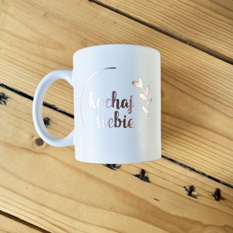 Kochaj siebie Rose gold kubek 330ml