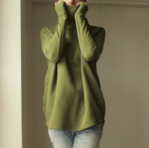 Wąski rękaw Golf Oliwka Wąski rękaw Golf Oliwka