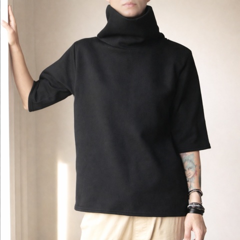 Bluza golf rękaw do łokcia Czarna