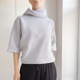 Bluza golf rękaw do łokcia Szara