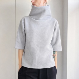 Bluza golf rękaw do łokcia Szara