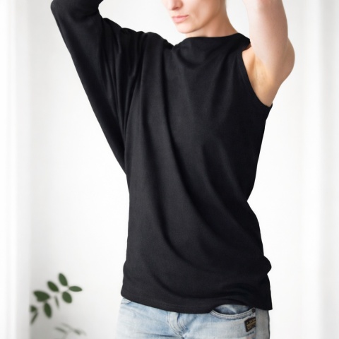 Bluzka Jedno ramię czarna