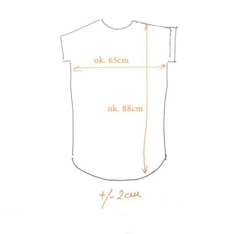 Bluzka długa z okrągłym dołem czarna