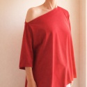 Bluzka narzutka węższa czerwona