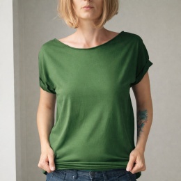 Butelkowozielony Oversize Bez nadruku