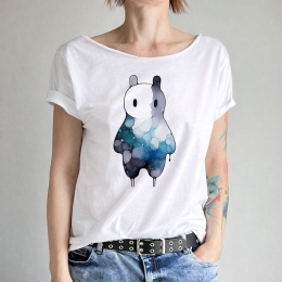 Duszkowy ludzik niebieskoczarny biały Oversize