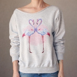 Flamingi Szara gruba Z