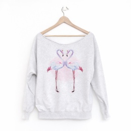 Flamingi Szara gruba Z