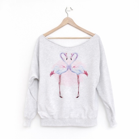 Flamingi Szara gruba Z