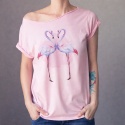 Flamingi jasnoróżowy krótki Oversize