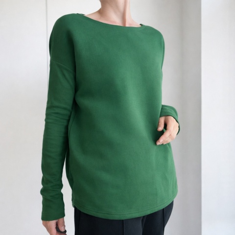 Gruby Wąski rękaw Butelkowozielony