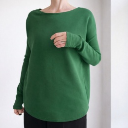 Gruby Wąski rękaw Butelkowozielony