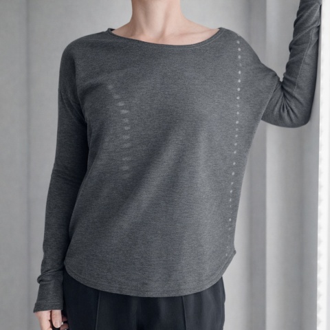 Gruby Wąski rękaw Ciemnoszary