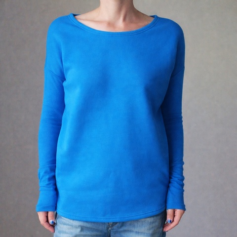 Gruby Wąski rękaw Niebieski