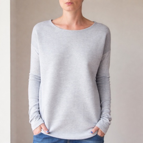 Gruby Wąski rękaw Szary