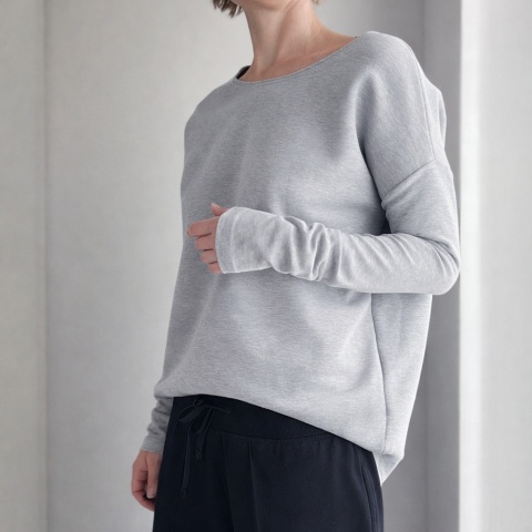 Gruby Wąski rękaw Szary