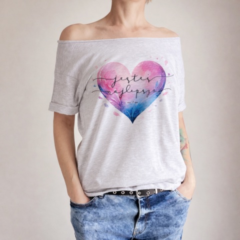 Jesteś najlepsza Oversize Szary