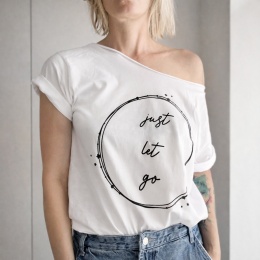 Just let go Biały Oversize