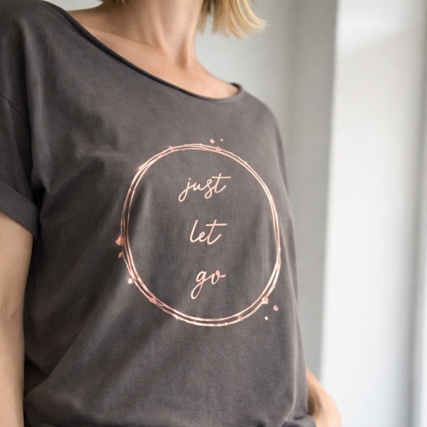 Just let go rose gold Oversize Różowe Złoto