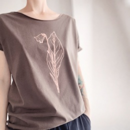 Konwalia rose gold Szara czekolada Oversize Różowe Złoto