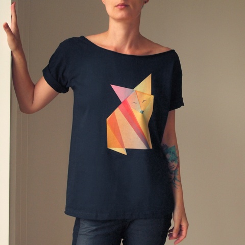 Lis origami czarny Oversize