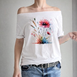 Maki kłosy Biały Oversize