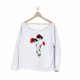 Maki tusz Szara Bluza cięta