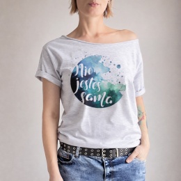 Nie jesteś sama Oversize Szary