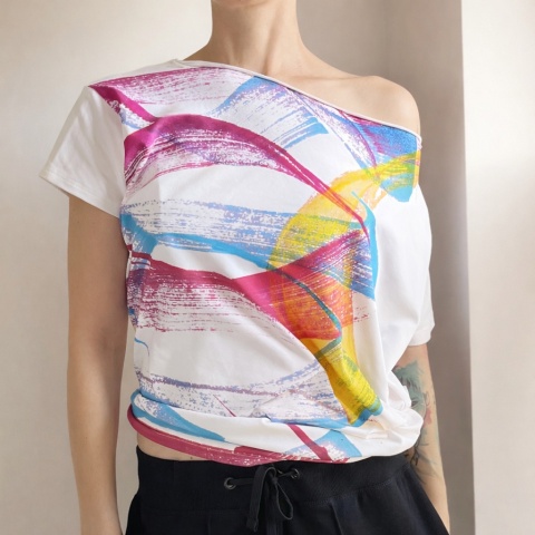 Pędzle fullprint Biały oversize