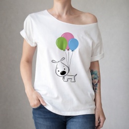 Piesek baloniki Oversize Biały