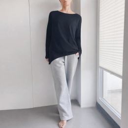 Spodnie dresowe szerokie szare